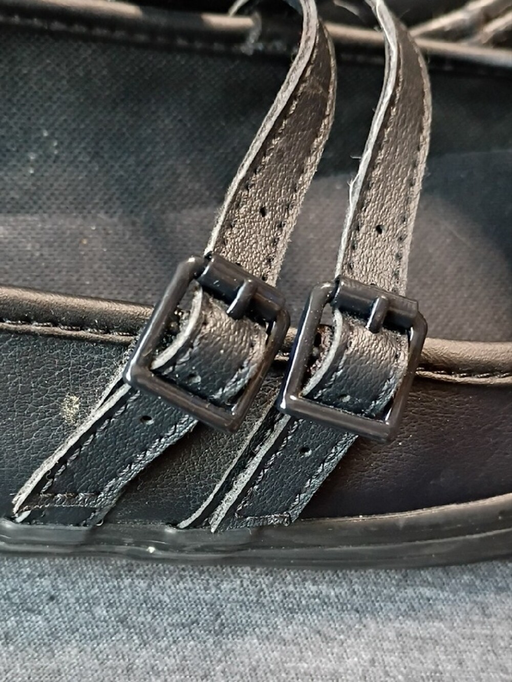 Converse Black Double-Strap Mary Jane Sneakers - Picture 4 of 8
